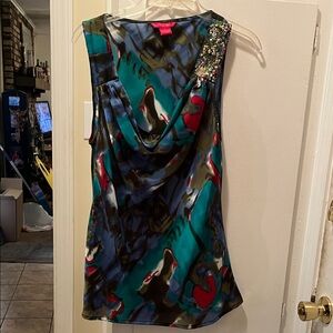 Sunny Leigh Multicolor Cowl Neck Top